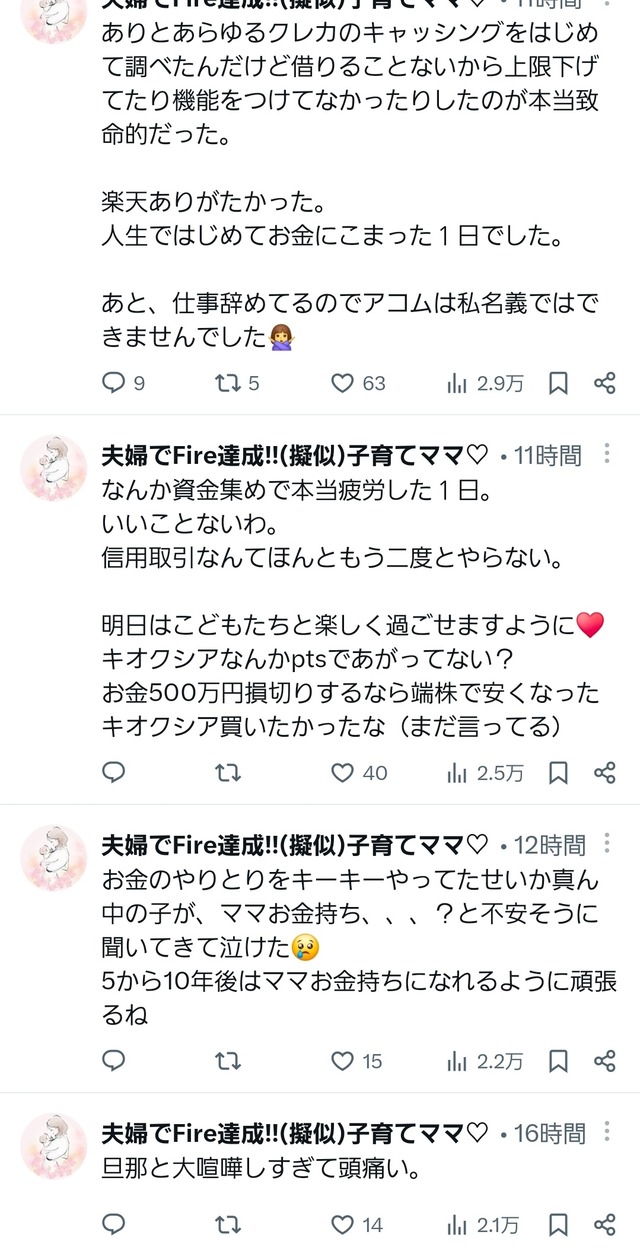 FIRE達成してた夫婦さん、キ…画像