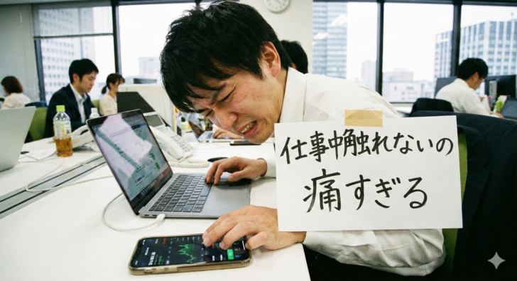 「株を始めたんだけど仕事中触れ…画像