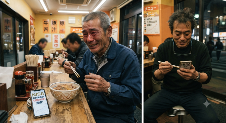 独身NISA満額牛丼男性（59…画像