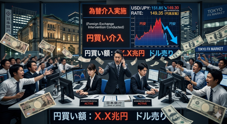 政府、日銀が為替介入に踏み切る…画像