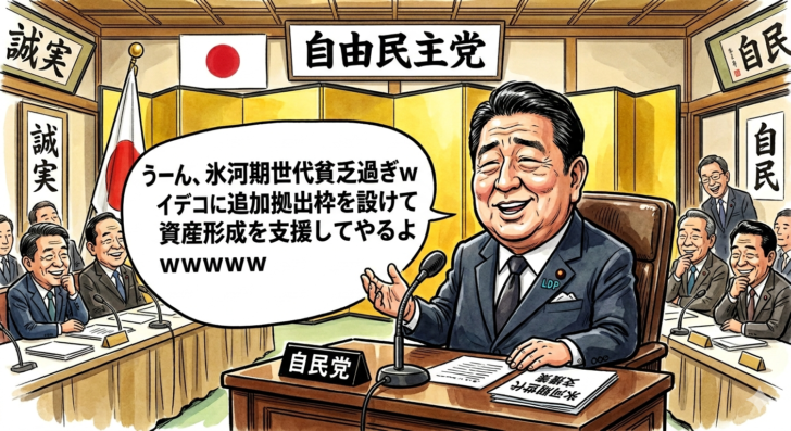 自民党「うーん、氷河期世代貧乏…画像