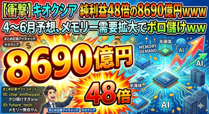 キオクシア　純利益48倍の86…画像