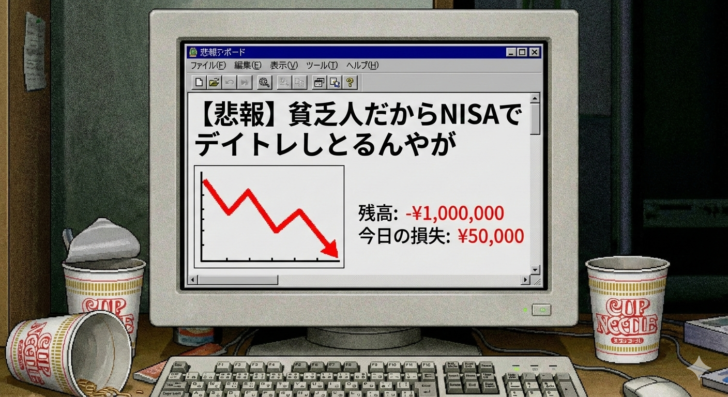 貧乏人だからNISAでデイトレ…画像