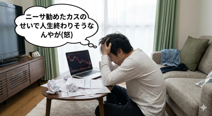 【大損】ニーサ勧めたカスのせい…画像